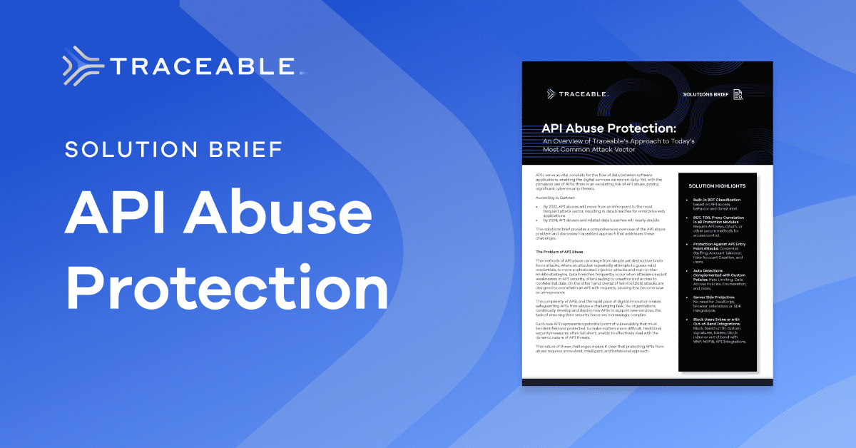 API Abuse Protection - Traceable API Security